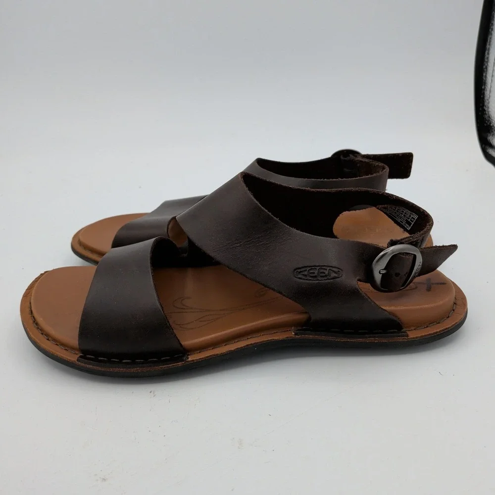 KEEN Sofia 2 Strap Sandal 1020450 Womens Brown Leather Slingback Buckle Size 7.5